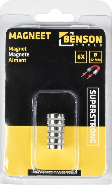Produktbild Benson Magnete 12 x 3 mm 6-tlg extrastark (6x)