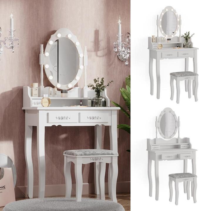 Immagine prodotto Vicco Maggie con illuminazione a LED e sgabello (75 x 40 x 147 cm)