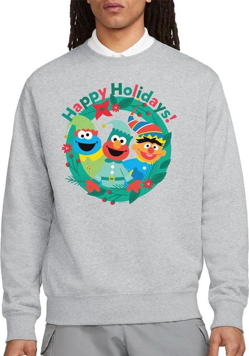 Produktbild Happy Holidays Sweatshirt meliert weihnachtliches Design (M)