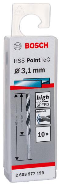 Actual product image Bosch Professional Zubehör Metal twist drill HSS PointTeQ, DIN 338, 3.1 mm, pack of 10 (3.1 mm)