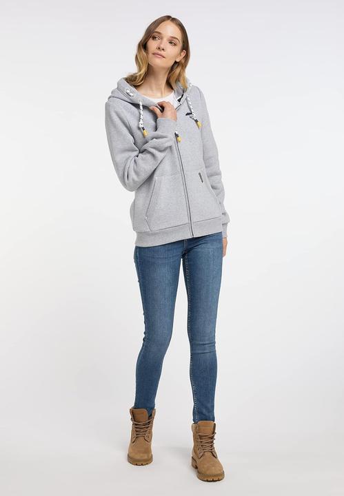 Produktbild Yuka Comfy Chic Sweatjack mit Kängurutasche und gerippten Bündchen (L)