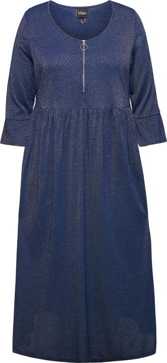 Produktbild Ulla Popken Jersey-Midikleid, Glitter, A-Linie, Rundhals, 3/4-Arm (50, 52)