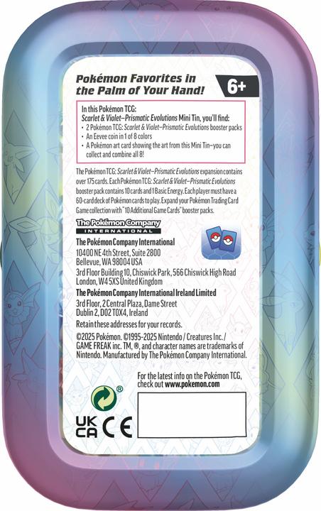 Image du produit Pokémon Prismatic Evolutions (Anglais, Tin)