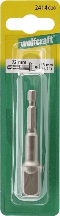 Produktbild wolfcraft wolfcraft 1 Stecknuss-Adapter Aufnahme 1/4, l=50mm (6 mm)