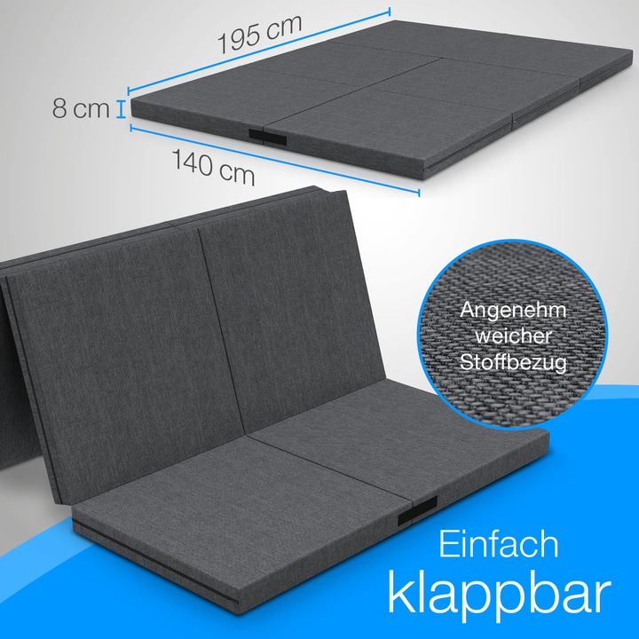 Produktbild Bestschlaf Doppelgästematratze 3in2 (140 x 195 cm, Schaumstoffkern)
