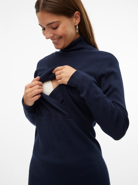 Actual product image Mamalicious Turtleneck Ribbed cuffs Pullover Knitted top (XL)