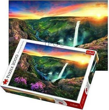 Actual product image Trefl Wasserfall L Haifoss, Island (2000 pieces)