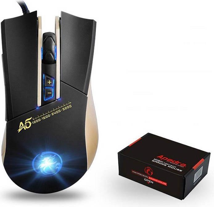 Image du produit JTI Apedra A5 Souris de jeu optique à LED haute précision - 3200 DPI (Filaire)