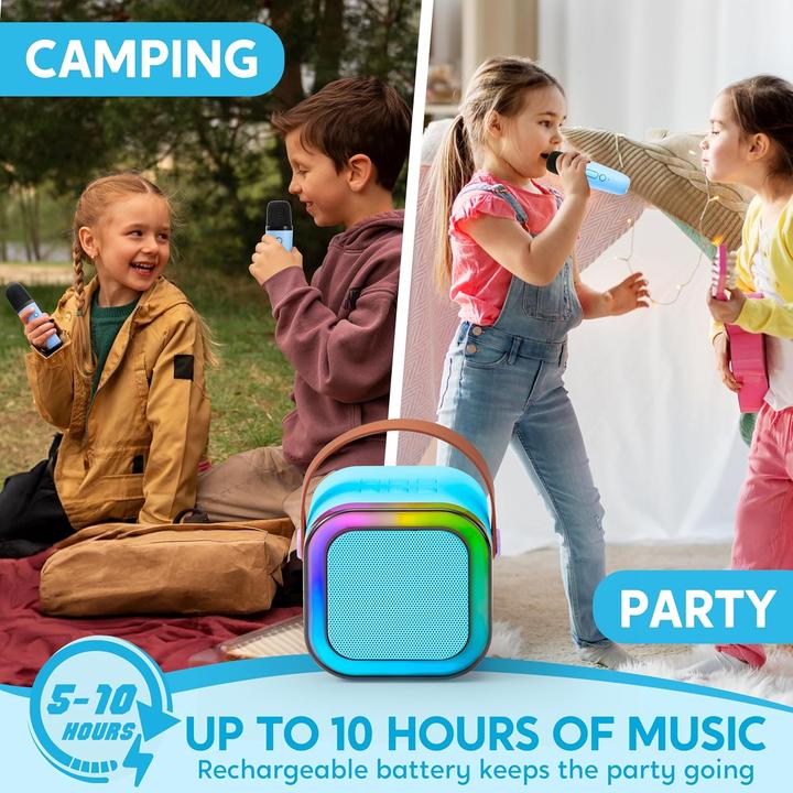 Actual product image Syncfun Karaoke-Maschine für Kinder mit Mikrofonen und Lichtern