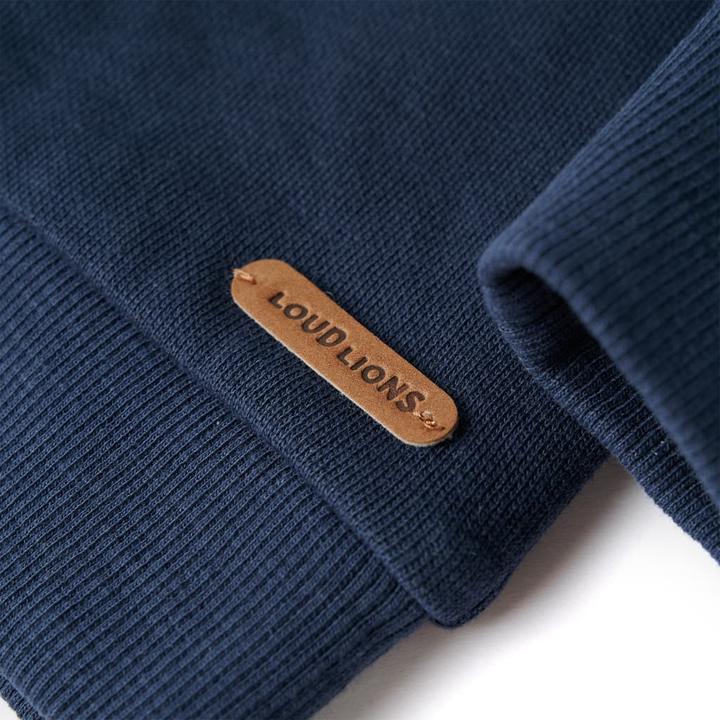 Produktbild vidaXL Kinder-Sweatshirt Marineblau Melange 116,Material: 92 (116)