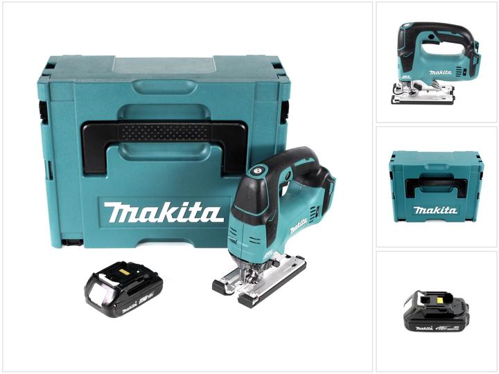 Actual product image Makita DJV 182 A1J Battery pendulum jigsaw 18 V Brushless + 1x battery 2.0 Ah + Makpac - without charger