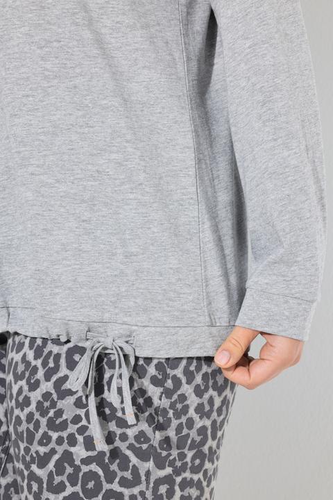 Produktbild Ulla Popken Shirt, Saumband, Boxy, Rundhals, Langarm (54)