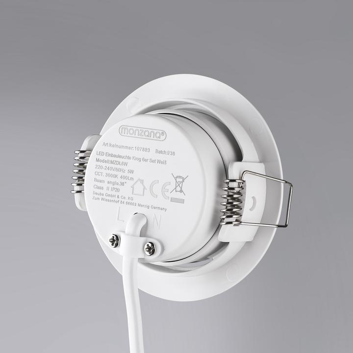 Actual product image Monzana Set of 6 LED recessed luminaire (400 lm)