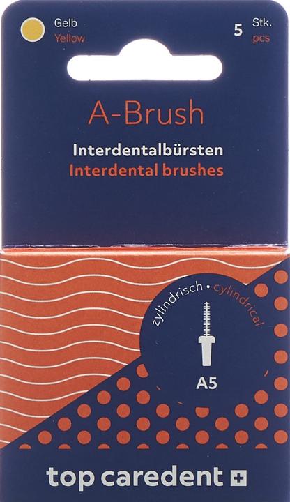 Image du produit Top Caredent A5 IDBH-GE Interdentalbürste gelb >1.1mm (5 x, 2.50 mm)