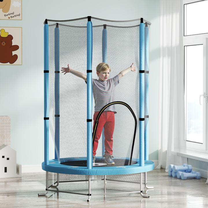 Produktbild Aiyaplay Kinder Trampolin Stahl, Kunststoff Hellblau (140 cm)