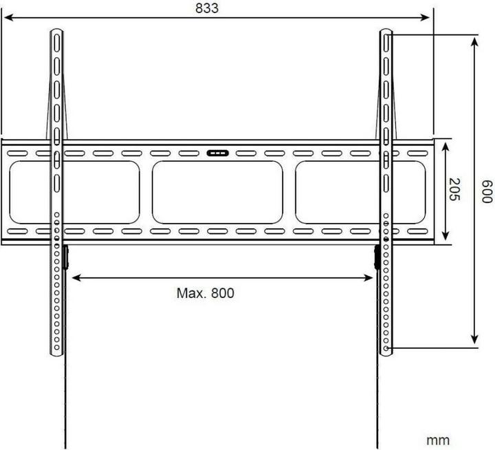 Image du produit Techly ICA-PLB-860 Support TV mural 106,7 cm (42") 203,2 cm (80") (Mur, 60 kg, 42" - 80")