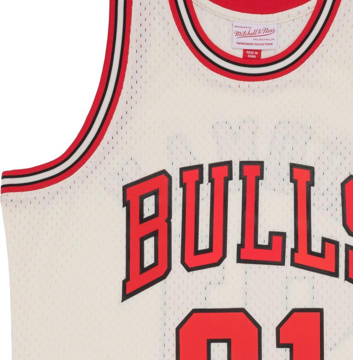 Immagine prodotto Mitchell & Ness Maglia Swingman Uomo dei Chicago Bulls Dennis Rodman, colore bianco sporco della squadra (M)