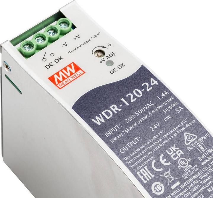Produktbild MeanWell Hutschienen Netzteil (DIN Rail) Schaltnetzteil DIN Schiene