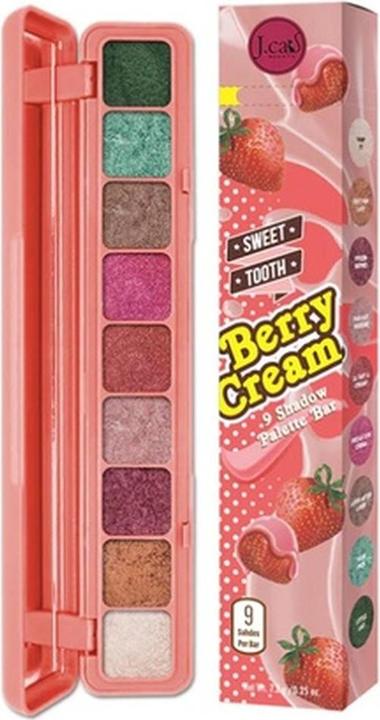 Immagine prodotto J.Cat Beauty Sweet Tooth 9 Shadow Palette - Berry Cream (Crema ai frutti di bosco)