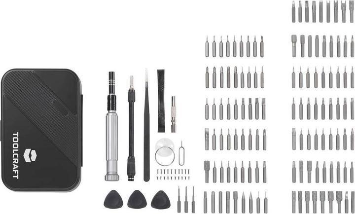 Actual product image Toolcraft TO-9407052 Bit set 150 pieces Phillips, Phillips Pozi (3x PH, 2xPH1, 2x PH2, 2x 6 mm)