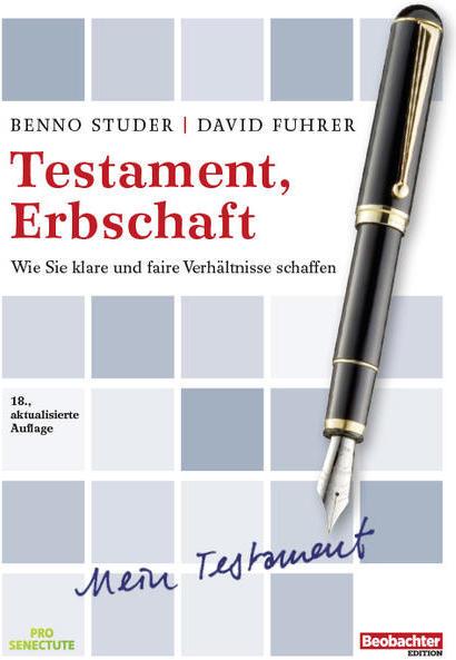Produktbild Testament, Erbschaft (Deutsch, Benno Studer, David Fuhrer, 2022)