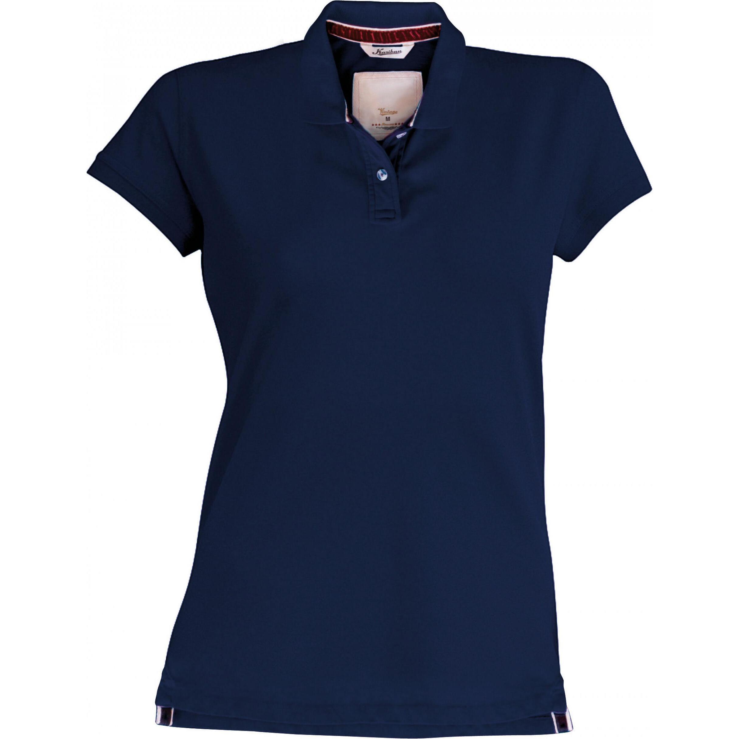 Kariban, Damen, Shirt, Polo-Shirt Damen, Blau, (M)