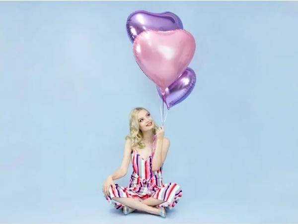 Produktbild Partydeco Foil Balloon Heart, 61cm, light pink (1 pkt / 1 pc.) (1 x)