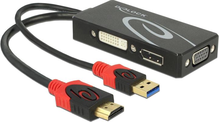 Actual product image Delock Adapter HDMI plug (DP, DVI, VGA, 16 cm)