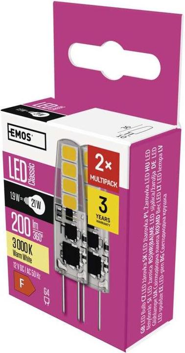 Actual product image Emos Classic (G4, 1.90 W, 200 lm, 2 x, F)