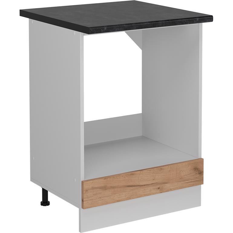 Vicco, Regal, Herdumbauschrank R-Line, Goldkraft Eiche/Weiss, 60 cm AP Anthrazit