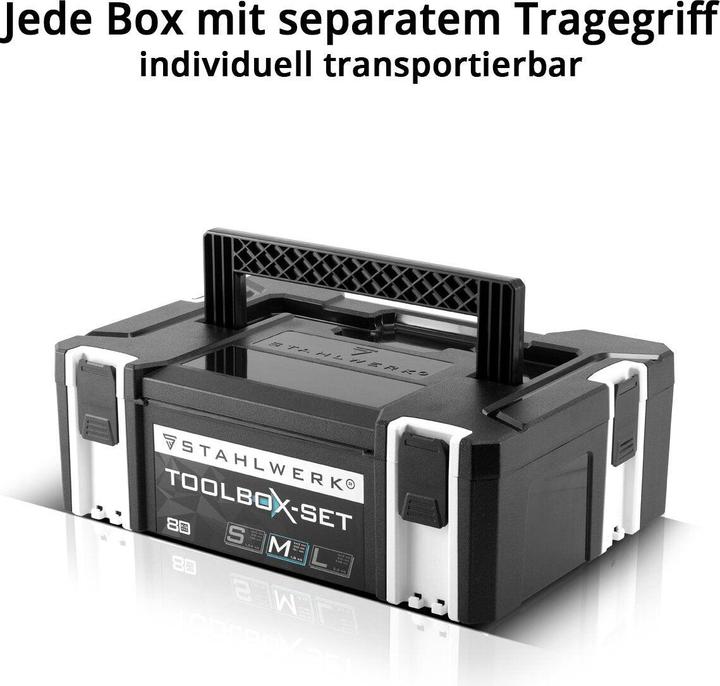 Immagine prodotto Stahlwerk Dimensioni della cassetta degli attrezzi M 443 x 310 x 151 mm Cassetta di sistema impilabile con (1 Pezzo)