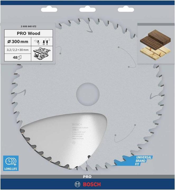 Immagine prodotto Bosch Professional Zubehör Lama per sega circolare PRO Wood, 300 x 3,2 x 30 mm