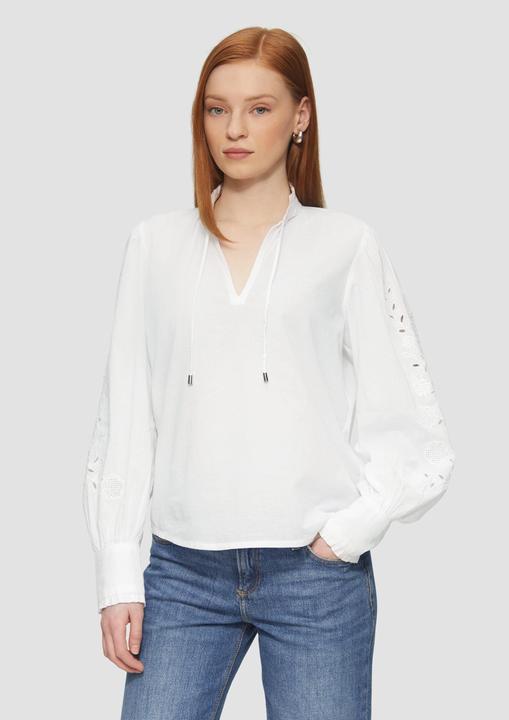 Immagine prodotto S.Oliver Bluse Leichte Baumwollbluse mit Stickerei am Ärmel (42)