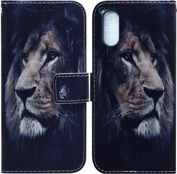 Actual product image Cover-Discount Sony Xperia 5 V - Leather case cover lion (Sony Xperia 5 V)