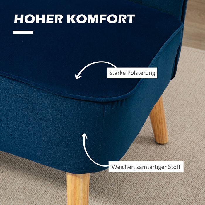 Image du produit Swisshandel24 2-Sitzer Sofa Zweisitzer, Loveseat mit Leinenoptik, Doppelsofa mit Holzbeine, bis 150 kg Belastbar (2 places)