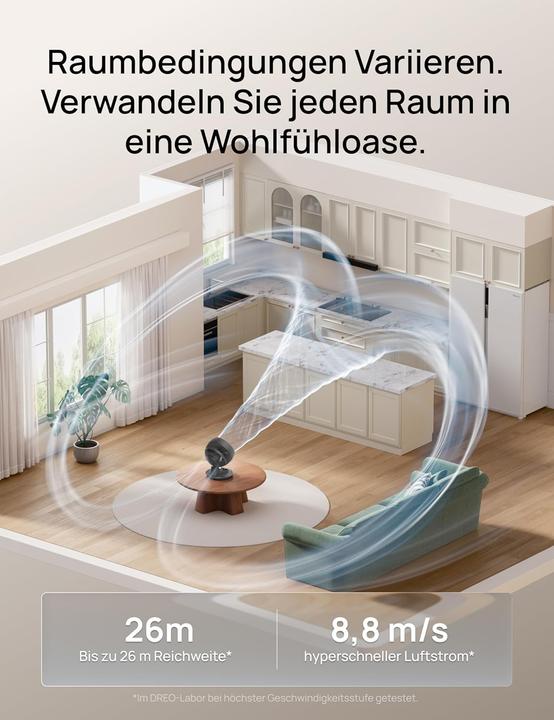 Produktbild Dreo Tischventilator mit App-Steuerung (22 dB)