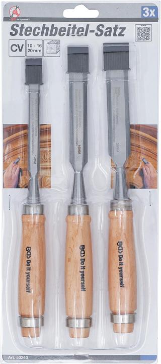 Actual product image BGS Firmer Chisel Set 10 / 16 / 20 mm 3 pcs. (20 mm)