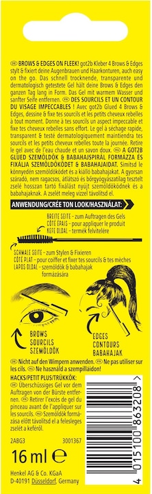 Nährwerte und Zutaten Got2b 2in1 Styling Gel (Haargel, 16 ml)