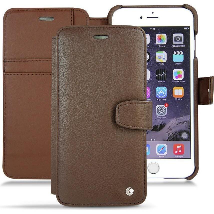 Noreve Lederschutzhülle Wallet (Apple iPhone 6), Smartphone Hülle, Grau