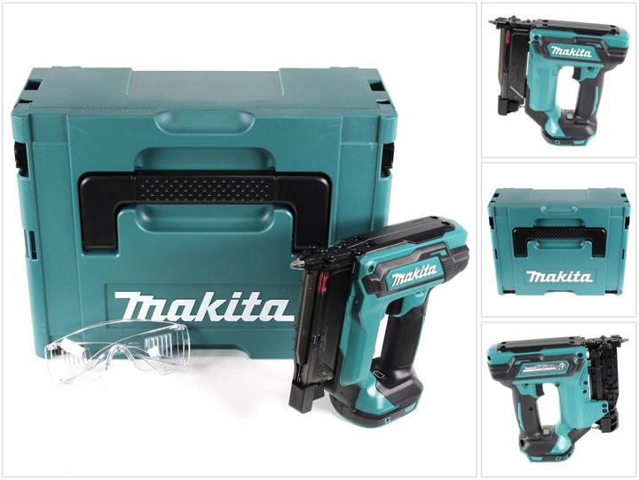 1x universal insert, 1x Makita DPT 353 cordless pin tacker, 1x Makita MAKPAC