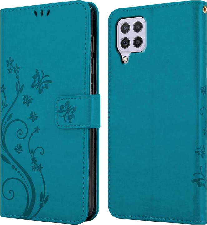 Produktbild Cadorabo Flower Book Hülle (Samsung Galaxy M22, Samsung Galaxy A22, Samsung Galaxy A32)
