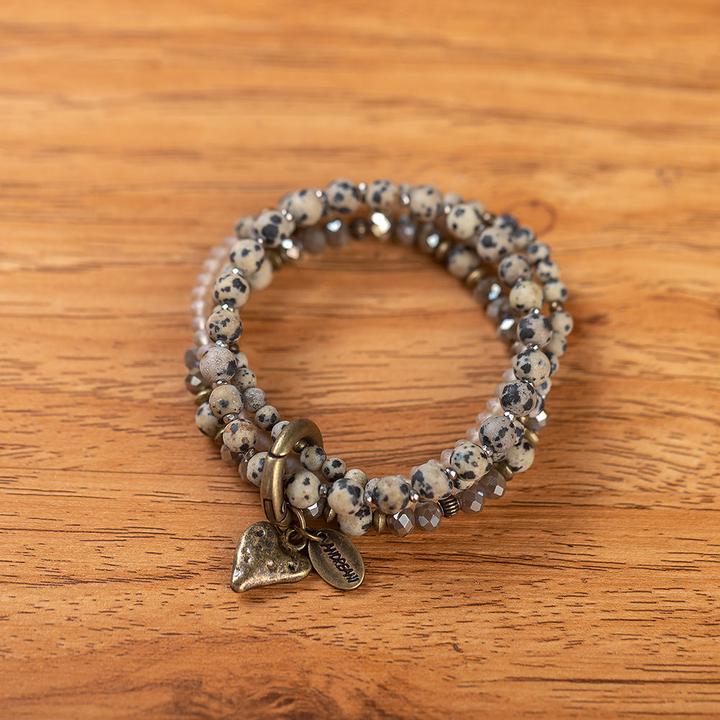 Produktbild Andreani Armband mit echtem Dalmatiner Jaspis (Braun)