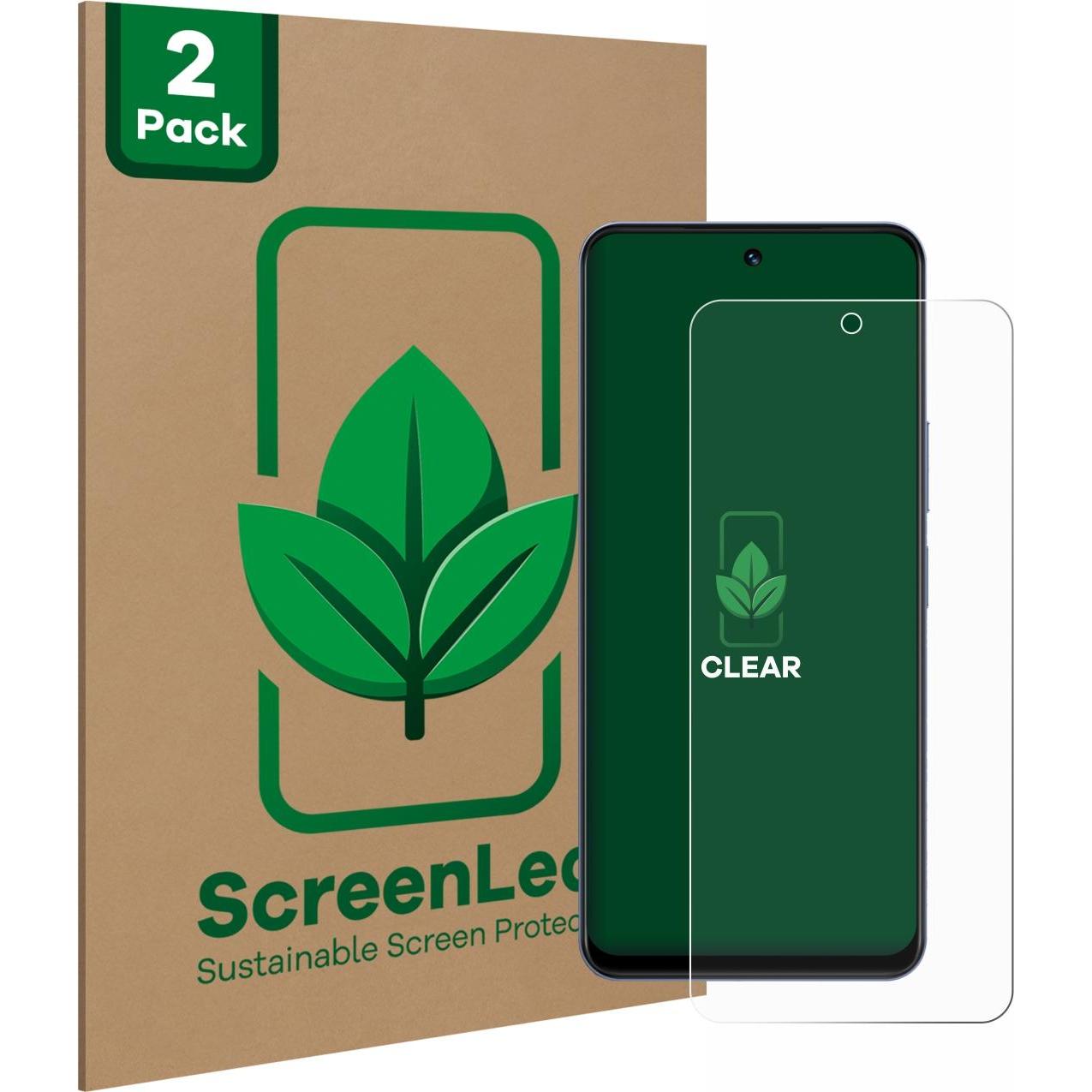 ScreenLeaf Schutzfolie nachhaltiger Displayschutz Display Schutz Folie Klar Transparent (2 Stück, Vivo V29), Smartphone ...