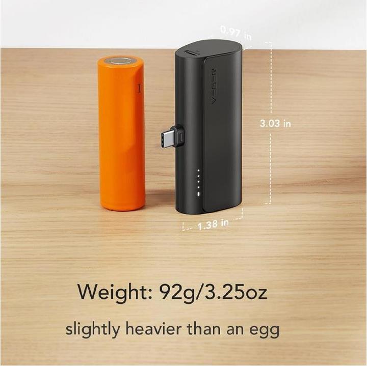 Image du produit Veger PlugOn Powerbank type-C - 5000mAh (5000 mAh, 20 W, 18.50 Wh)