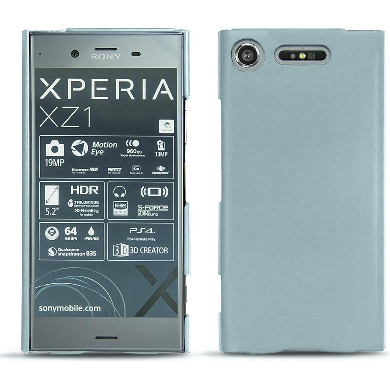 Noreve Lederschutzhülle (Sony Xperia XZ1), Smartphone Hülle, Blau