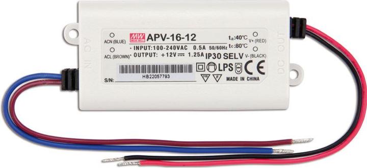 Actual product image MeanWell MEAN WELL switching power supply APV-16-12, 12 V-/1.25 A