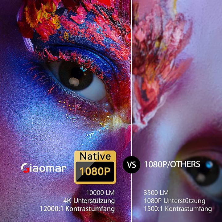 Produktbild Giaomar Native 1080P 5G WiFi Beamer Full HD