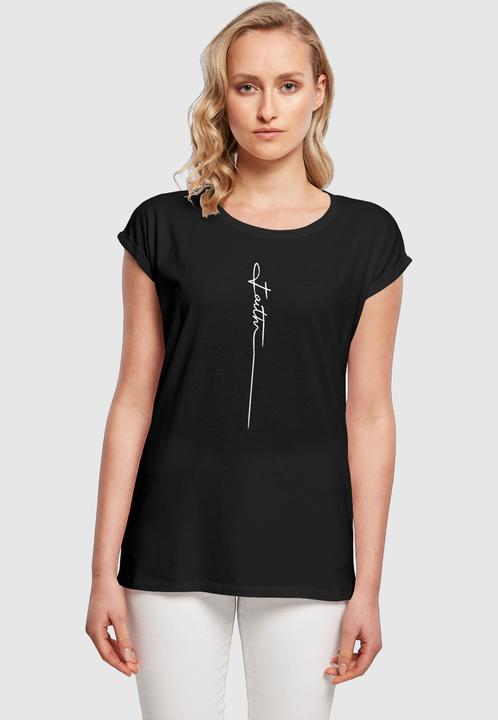 Produktbild Merchcode Ladies Faith Extended Shoulder Tee - 139215 (S)