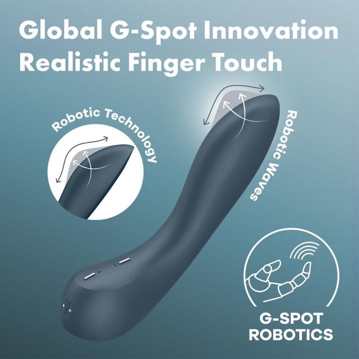 Image du produit Satisfyer - Vibromasseur G-Spot Wave 4 12 programme de vibration Gris foncé