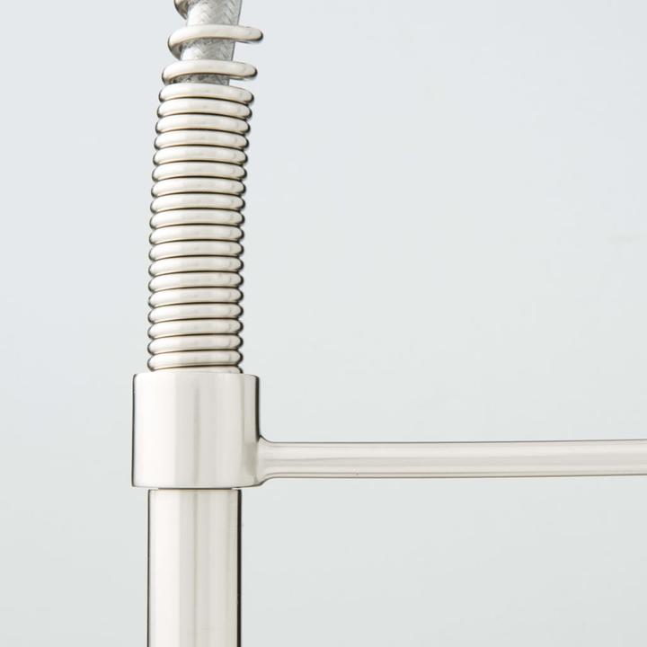 Actual product image Schütte Kitchen tap CORNWALL spiral spring sink mixer stainless steel look swivelling 79155